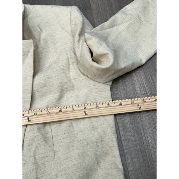 Pendleton Womens Jacket Blazer Classic Long Sleeve Linen Blend Beige Size 12 - Picture 6 of 8
